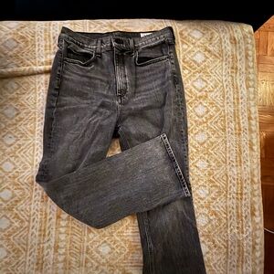 Rag & Bone High Waist Denim Boot Cut Black Gray Women's Jeans